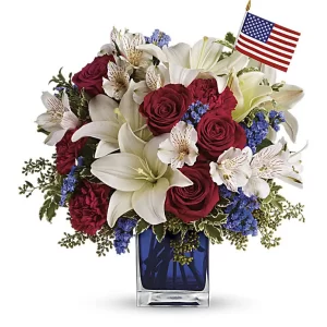patriotic flower arrangement in houston