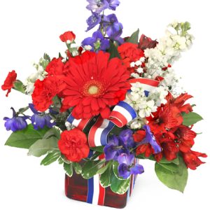 patriotic floral tribute